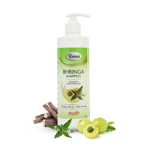 Multani Pharmaceuticals Limited Rovaan Bhringa Hair Shampoo for Hair Growth Cleans Hair & Scalp
