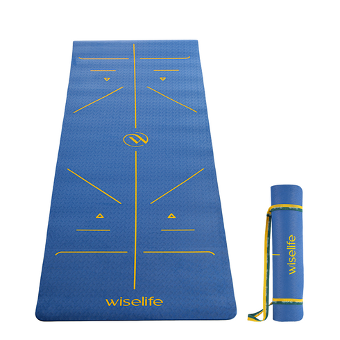 Wiselife True Alignment TPE Yoga Mat - 6mm