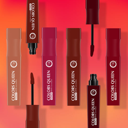 Colors Queen Totally Matte Non-Transfer Lipstick – 21 Hydrating Shades