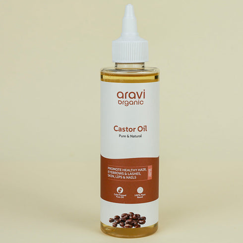 Aravi Organic Castor Hair Oil For Thicker Healthier & Shiny Hair