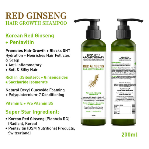 Keya Seth Aromatherapy Korean Red Ginseng Hair Growth Combo Kit