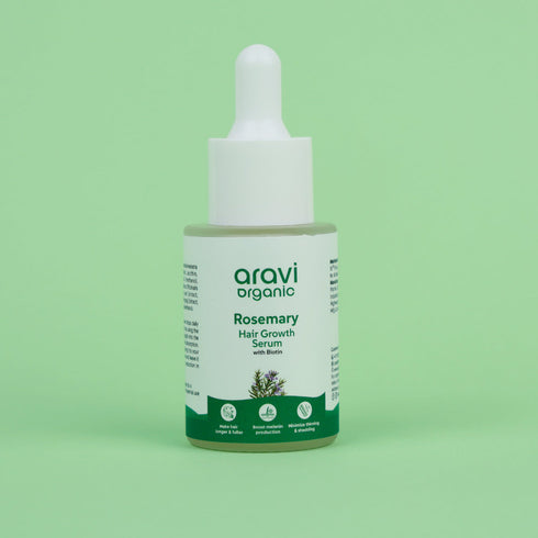 Aravi Organic Rosemary Hair Growth Serum For Stronger Healthier Hair