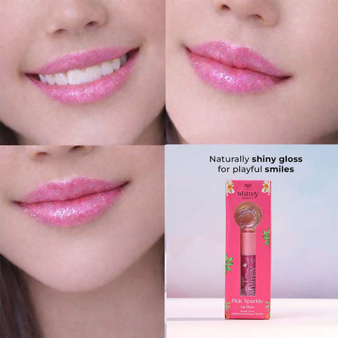 Whimsy Beauty Pink Sparkle Lip Gloss