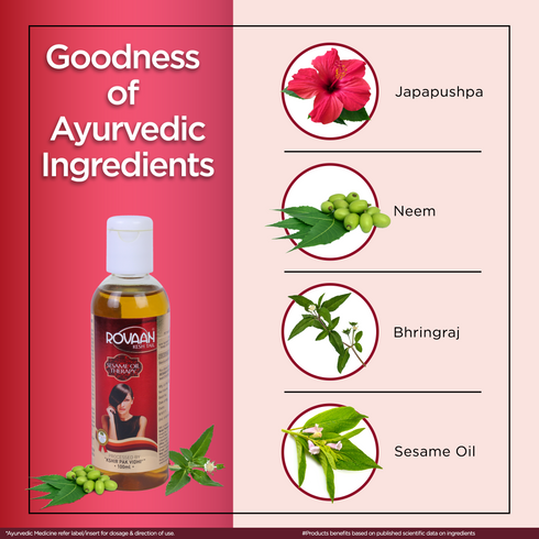 Multani Pharmaceuticals Limited Rovaan Kesh Tail Hair Oil With Sesame Oil Threapy Repair Hair Thinning & Premature Graying