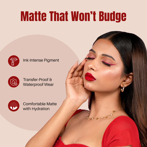 Colors Queen Luxury Matte Non-Transfer Lipstick – Waterproof & Bold