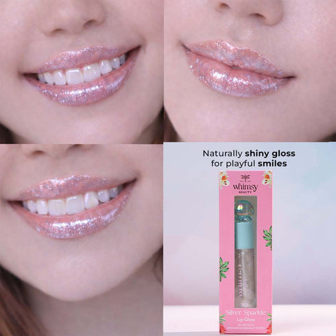 Whimsy Beauty Silver Sparkle Lip Gloss