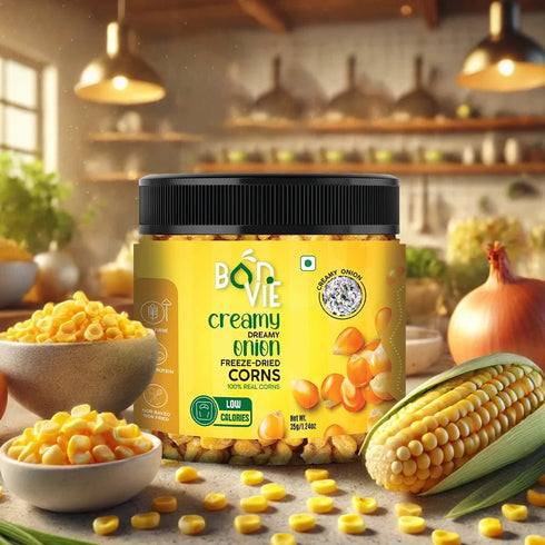 Bonvie Snacks Creamy Dreamy Onion Freeze-Dried Corns