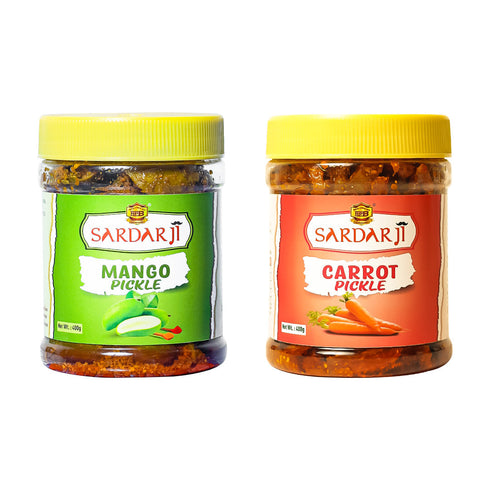 Sardar Ji Papad Mango and Carrot Pickle Combo Pack