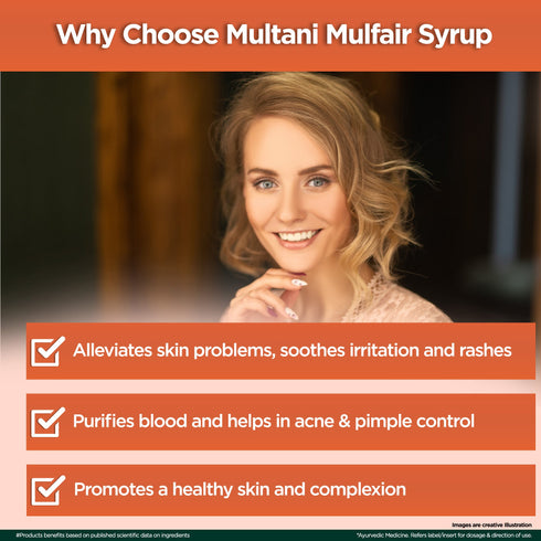Multani Pharmaceuticals Limited Multani Mulfair Syrup Useful for Blood Purifier Remedy for acne & Pimple