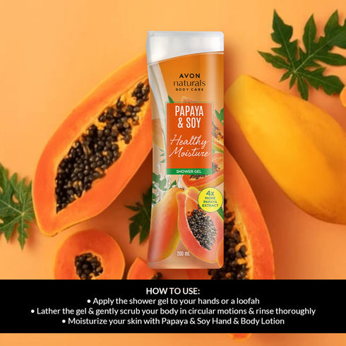 Avon Naturals Papaya And Soy Shower Gel