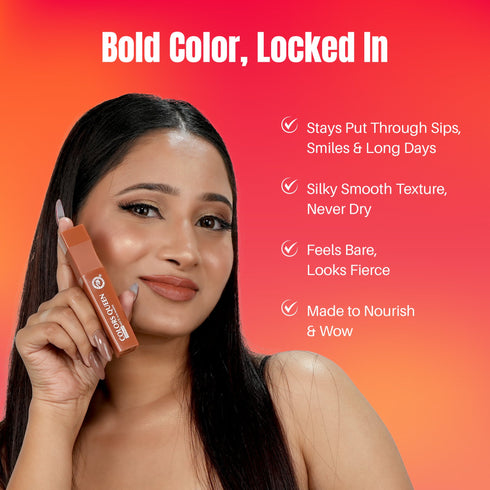 Colors Queen Totally Matte Non-Transfer Lipstick – 21 Hydrating Shades