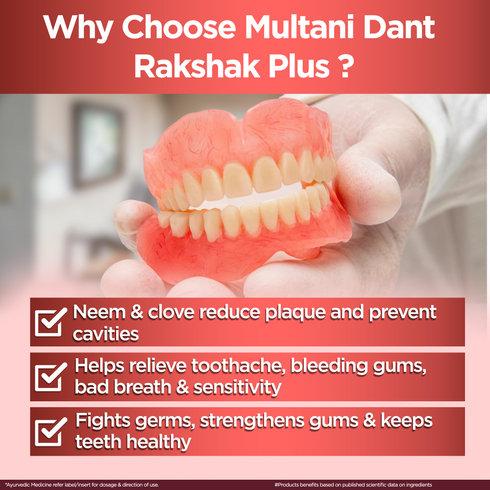 Multani Pharmaceuticals Limited Multani Dantrakshak Plus Tooth Powder useful for bleddig & inflamed gums