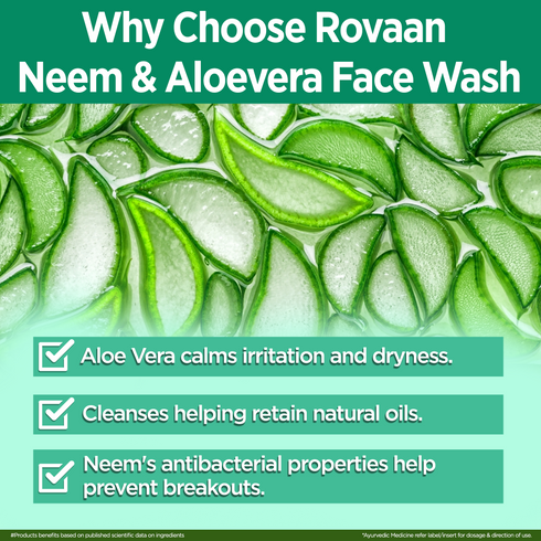 Multani Pharmaceuticals Limited Rovaan Neem & Aloe Vera Face Wash Prevents Pimple For All Skin Type