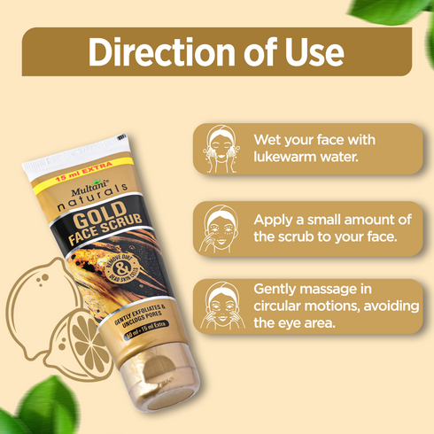 Multani Pharmaceuticals Limited Multani Naturals Gold Face Scrub For Gently Exfoliates & Unclogs Pores