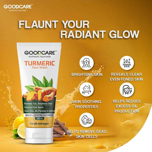 Goodcare Turmeric Face wash & Neem Guard Body Oil Glow Combo