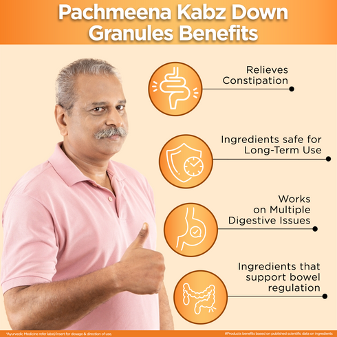 Multani Pharmaceuticals Limited Multani Pachmeena Kabz Down Granules Ayurvedic Natural Laxative Colon Cleanser for Fast Constipation Relief Acidity Piles Gas & Bloating