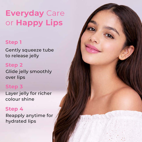 Whimsy Beauty Heart Lip Jelly -Bubblegum (Pink)