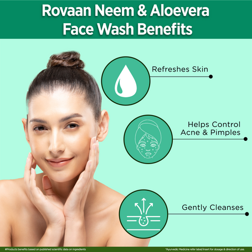 Multani Pharmaceuticals Limited Rovaan Neem & Aloe Vera Face Wash Prevents Pimple For All Skin Type