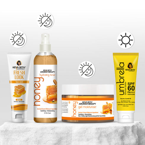 Keya Seth Aromatherapy Honey Skin Care Routine for Dry & Combination Skin