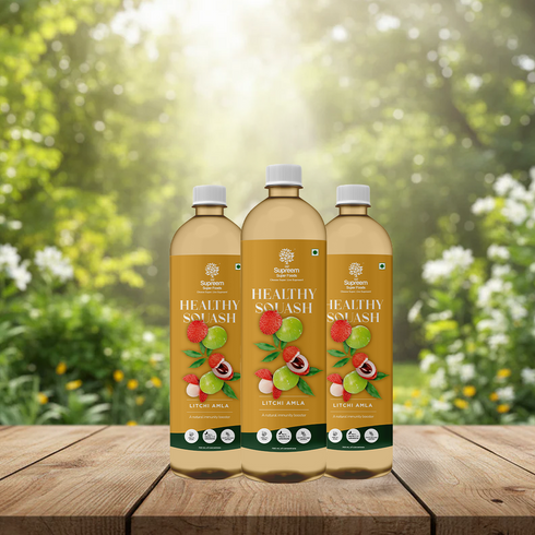 Supreem Super Foods Litchi Amla Healthy Squash