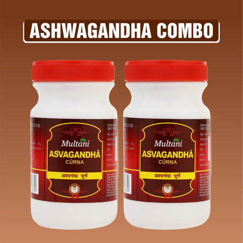 Multani Pharmaceuticals Limited Multani Ashwagandha Root Powder Pack of 2 Boosts Immunity Muscle Stamina & Strength