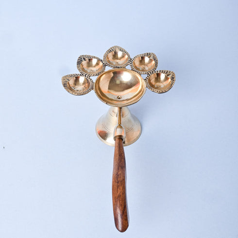 Samskara Home Astha Panch Aarti Diya With Handle