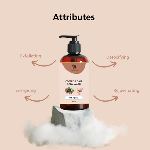 Natuur Coffee & Salt Body Wash Cellulite, Aging, Cleansing 300ml