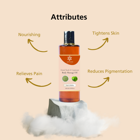 Natuur Body Massage Oil Fennel Seeds and Capsicum Anti Cellulite