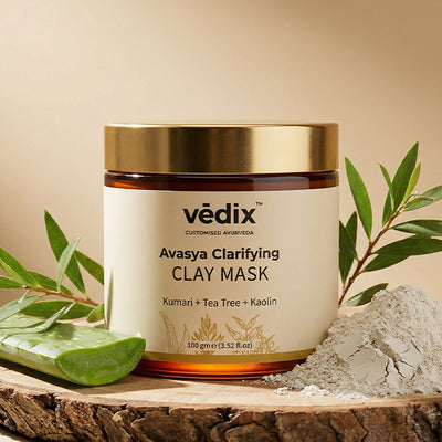 Vedix Avasya Clay Mask With Aloe Vera & Tea Tree 100gms