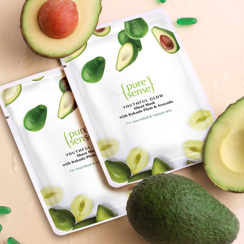 PureSense Anti-Ageing Sheet Mask with Kakadu Plum & Avocado | From the makers of Parachute Advansed