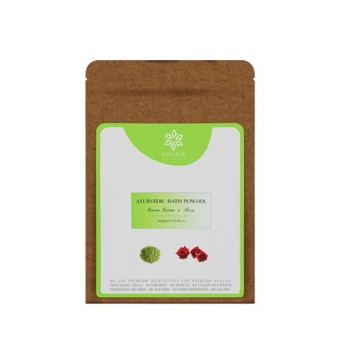 Natuur Green Gram & Rose Bath Powder Gentle Daily Exfoliation 500gm