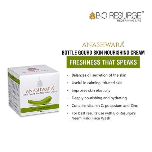 BIO RESURGE LIFE Anashwara Bottle Gourd Skin Nourishing Cream 50gm