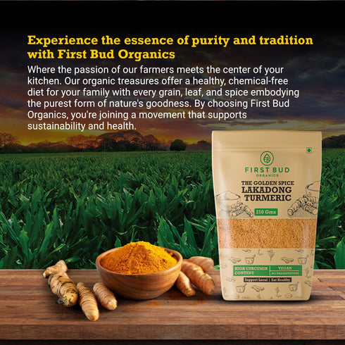 First Bud Organics Lakadong Turmeric Powder