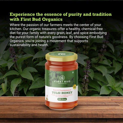 First Bud Organics Tulsi Honey