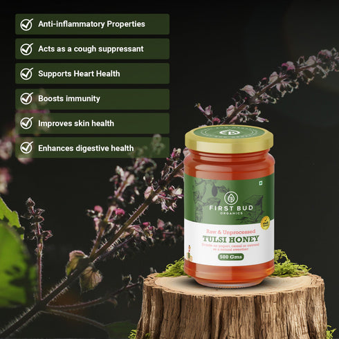 First Bud Organics Tulsi Honey