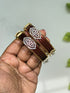 Yuvi Collections SB660 Diamond Finish Enamel Bangles - Set of 2
