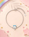 Meera Jaipur Ducky Blue Cap Silver Bracelet
