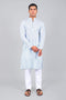Veshbhoshaa Bluesaanchi Effortlessly Stylish Textured Light Blue Kurta Set For Men