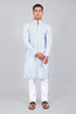 Veshbhoshaa Bluesaanchi Effortlessly Stylish Textured Light Blue Kurta Set For Men