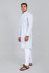 Veshbhoshaa Bluesaanchi Effortlessly Stylish Textured Light Blue Kurta Set For Men