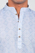 Veshbhoshaa Bluesaanchi Effortlessly Stylish Textured Light Blue Kurta Set For Men
