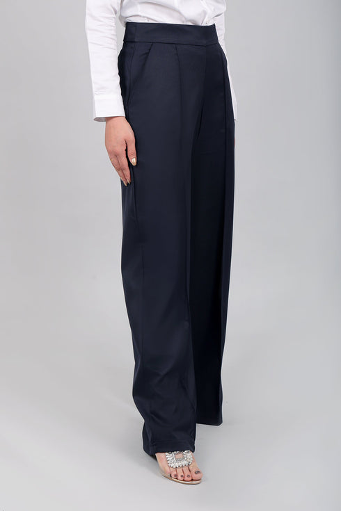 Veshbhoshaa Bluebird Women'S Black Bell Bottom Trouser