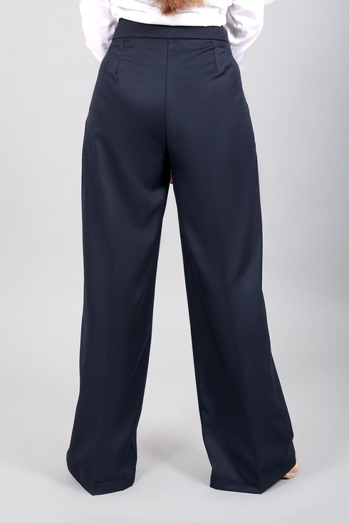 Veshbhoshaa Bluebird Women'S Black Bell Bottom Trouser