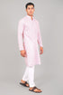 Veshbhoshaa Bluesaanchi Effortlessly Stylish Textured Light Pink Kurta Set For Men
