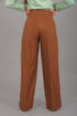 Veshbhoshaa Bluebird Women'S Caramel Bell Bottom Trouser