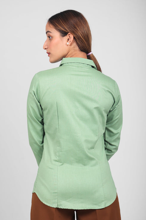 Veshbhoshaa Bluebird Women'S Light Green Shirt