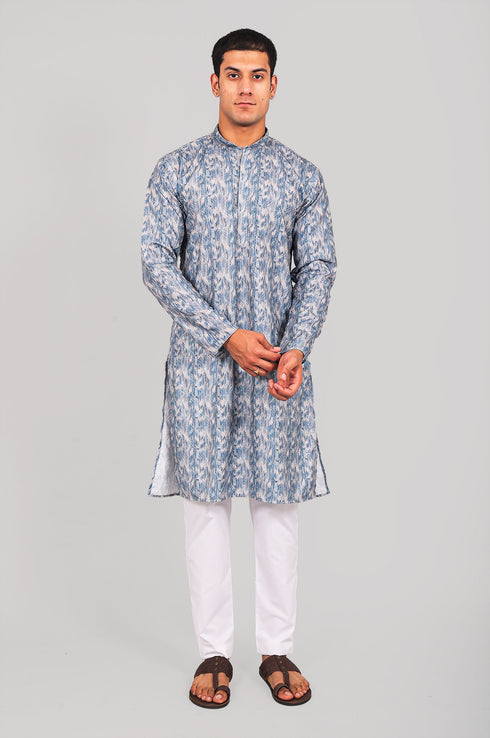 Veshbhoshaa Bluesaanchi Effortlessly Stylish Blue Kurta Set For Men