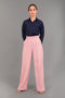 Veshbhoshaa Bluebird Women'S Pink Bell Bottom Trouser