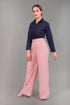 Veshbhoshaa Bluebird Women'S Pink Bell Bottom Trouser