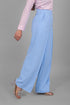 Veshbhoshaa Bluebird Women'S Sky Blue Bell Bottom Trouser
